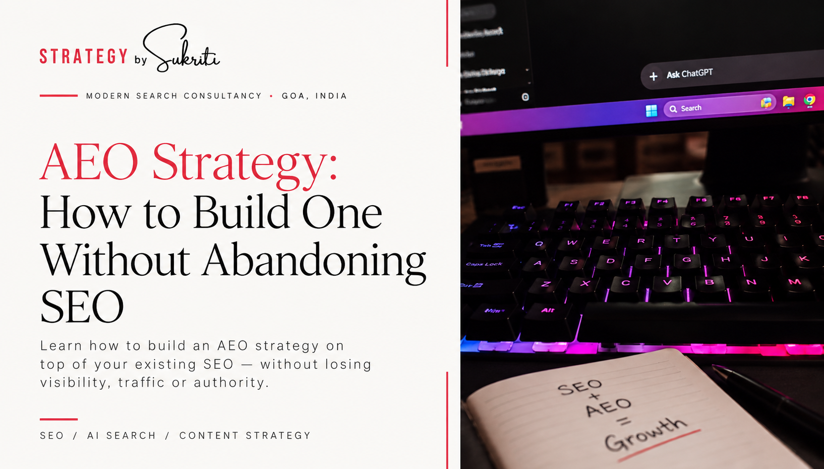 AEO strategy and SEO – Strategy by Sukriti